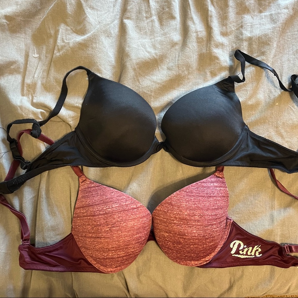 PINK Bras- worn but lots of life